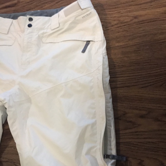 THE NORTH FACE HyVent CREAM SKI PANTS WOMENS SZ L/ MENS M UNISEX EUC 🔥 - Picture 3 of 10